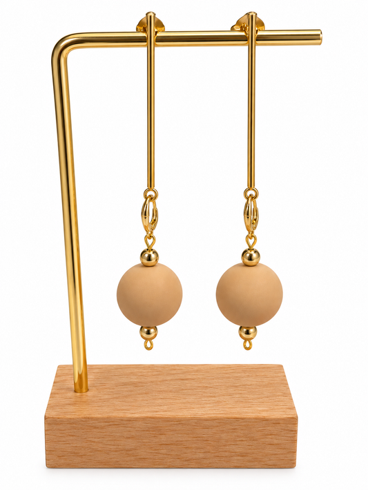 The Beige Drop Earrings
